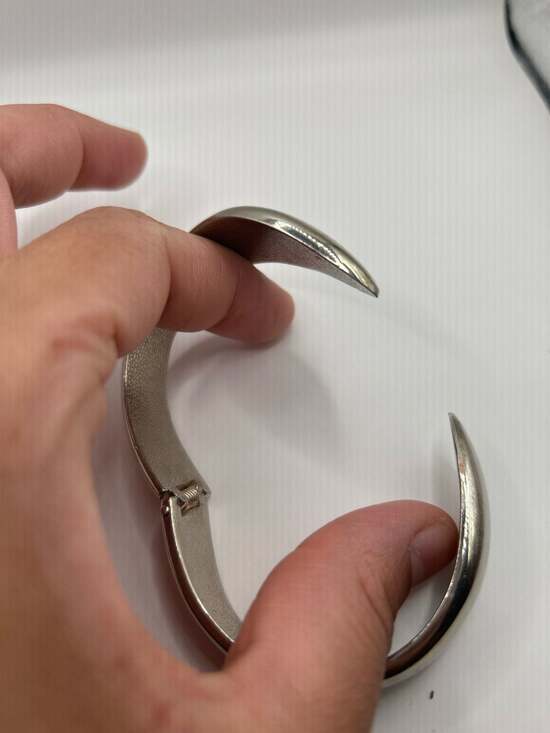 Heavy 925 Sterling Silver Sculptura Bangle Bracelet 68.5g Minimalist Wrap - Picture 14 of 15